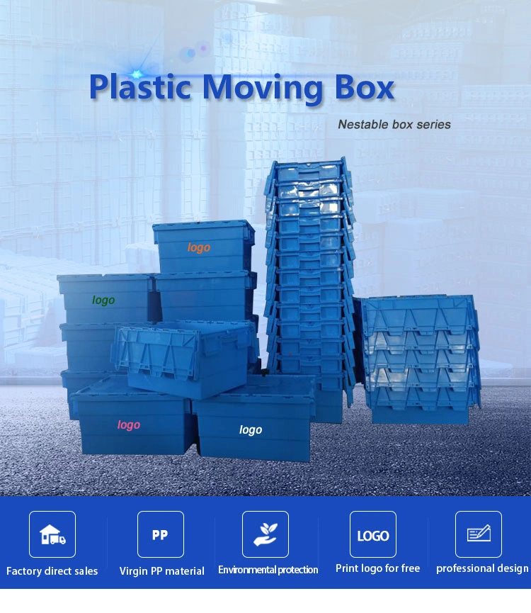 PP Material Stackable No Foldable Plastic Moving Box