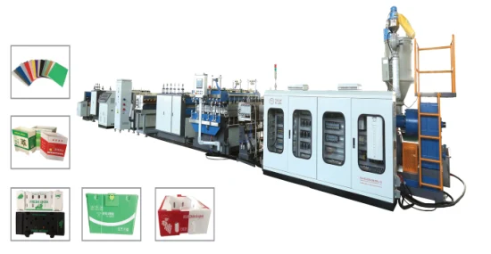 PP-Wellpappe-Kunststoff-Hohlblechherstellungs-Extrusionsproduktionsmaschine zur Herstellung von Umsatzboxen