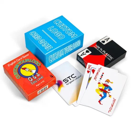 Benutzerdefinierte Werbung Geschenk Tarot Spielkarten Kinder Bildungskarte Pokerkarten PVC Casino Fahrrad Papier Kunststoff Spielkarten